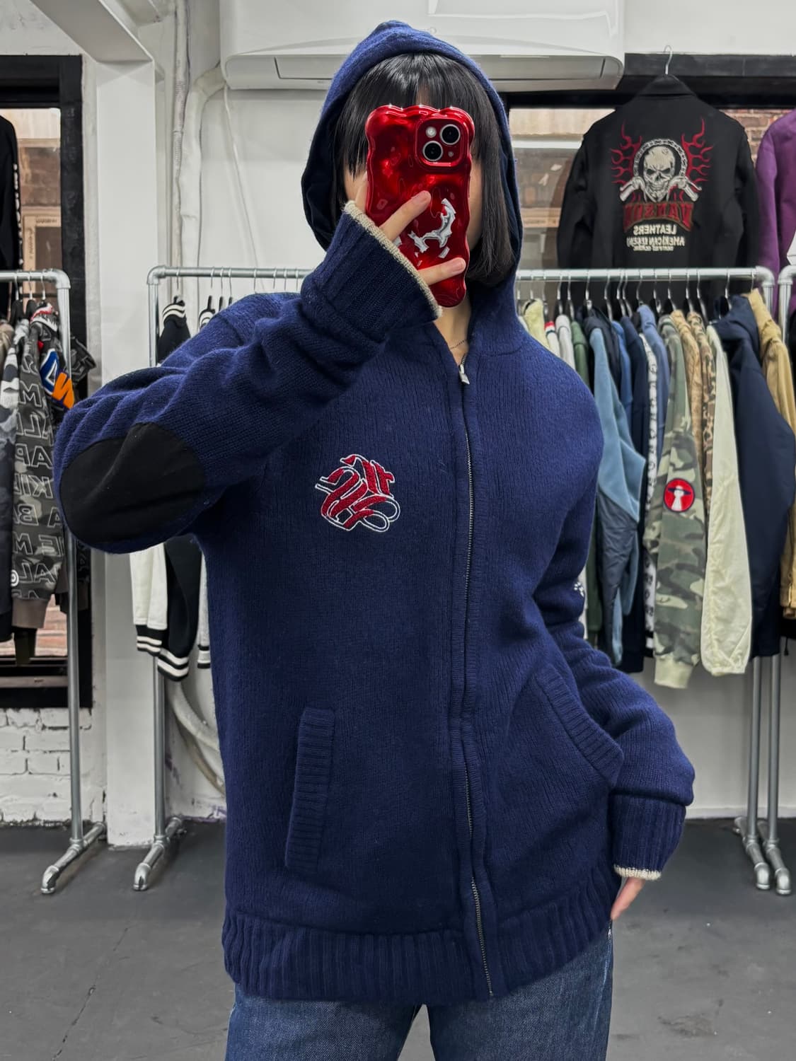 리바이스 니트 후드집업 상품이미지5