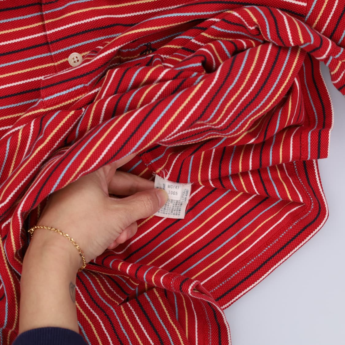 L 먼싱웨어 스트라이프 긴팔카라티 0318H1 상품이미지4