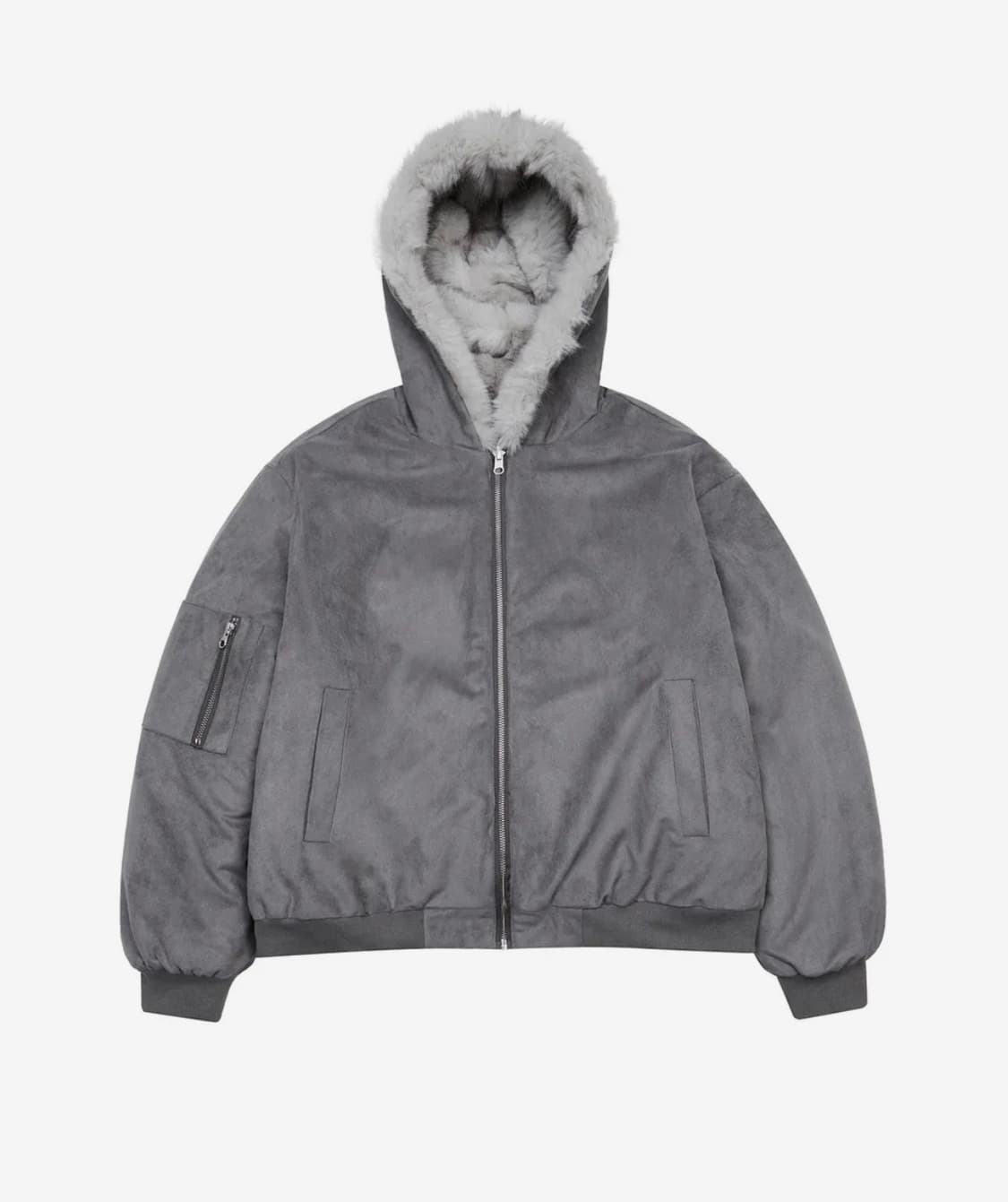 러브이즈트루 EV 리버시블 퍼 후드 그레이 상품이미지5