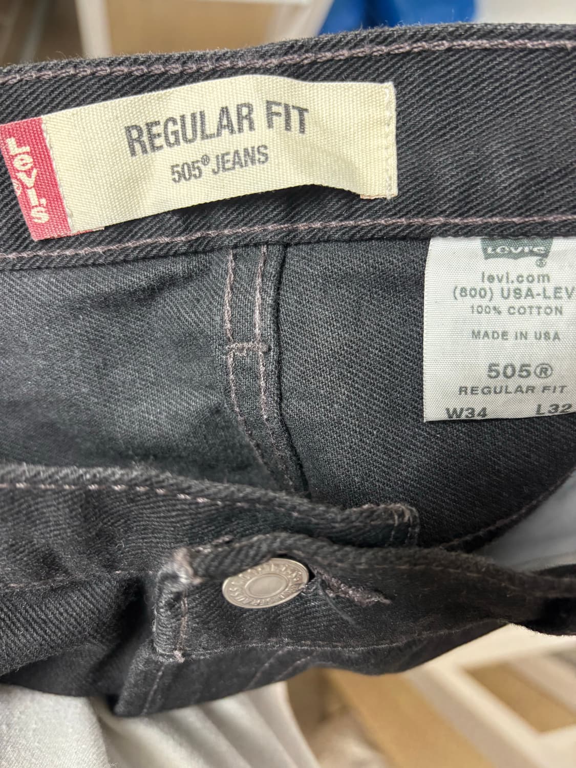 리바이스 흑청 34(505) 상품이미지4