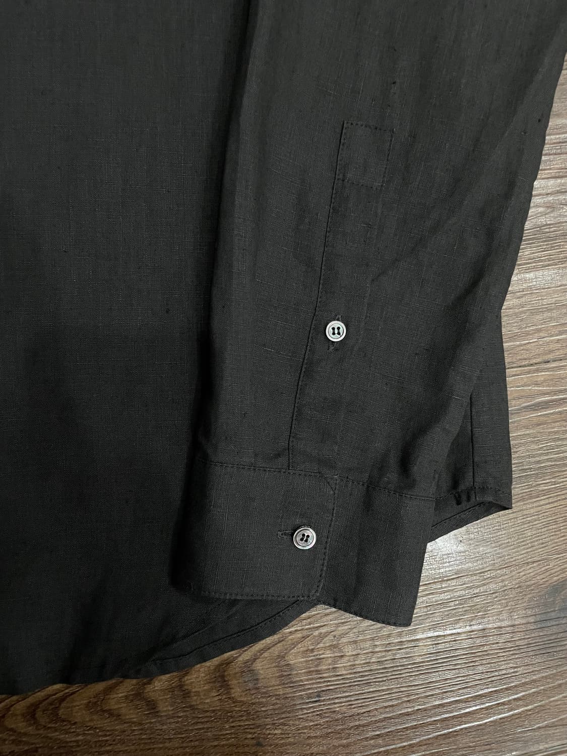 솔리드옴므 블랙 린넨 셔츠 46 상품이미지4