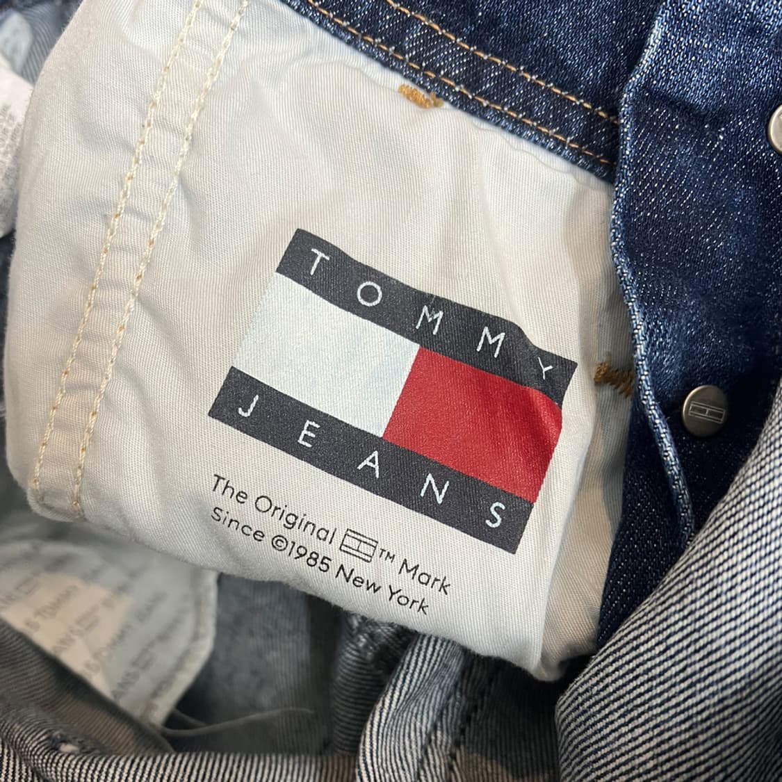 타미 진스 데이지 와이드핏 덩가리 데님 오버롤 멜빵바지 S 상품이미지4