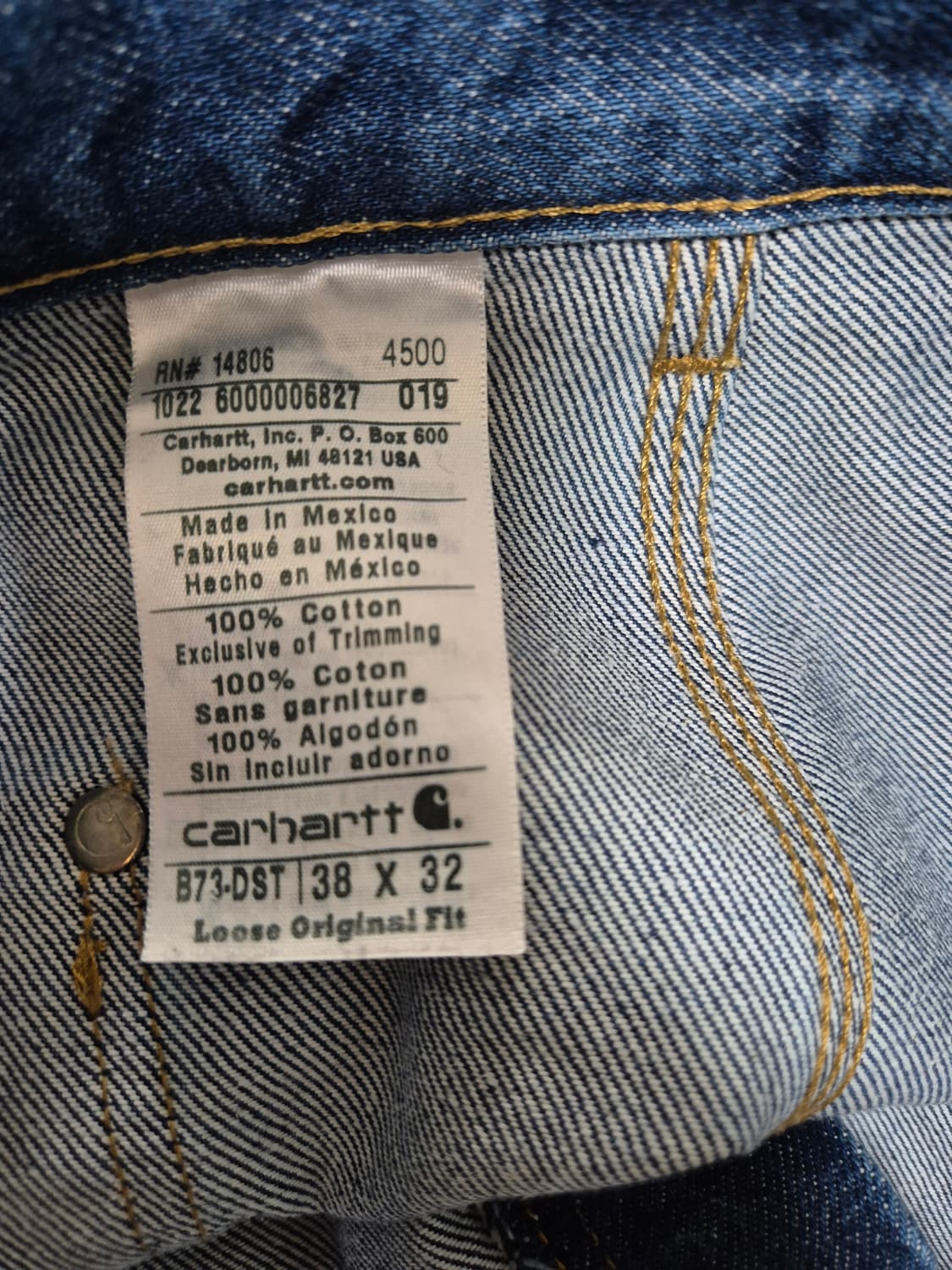 칼하트 더블니 38x32 가죽탭 상품이미지4