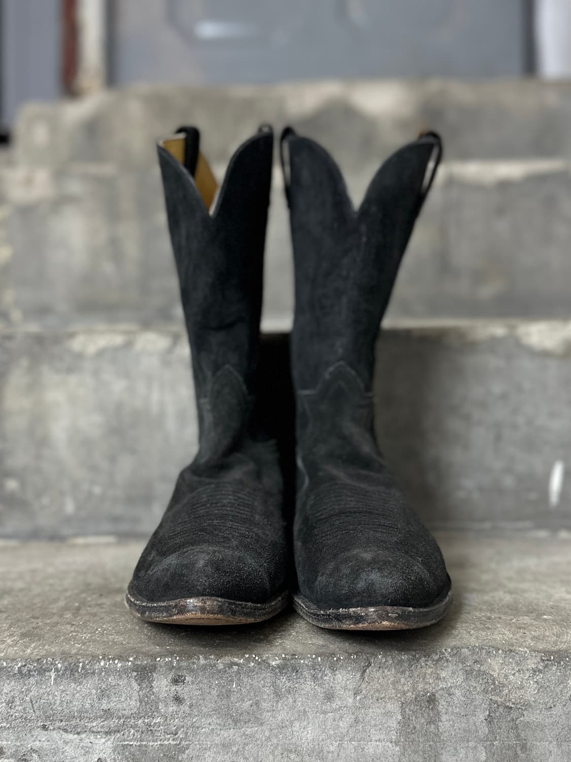 90's USA 토니라마 러프아웃 스웨이드 카우보이 웨스턴 부츠 상품이미지6