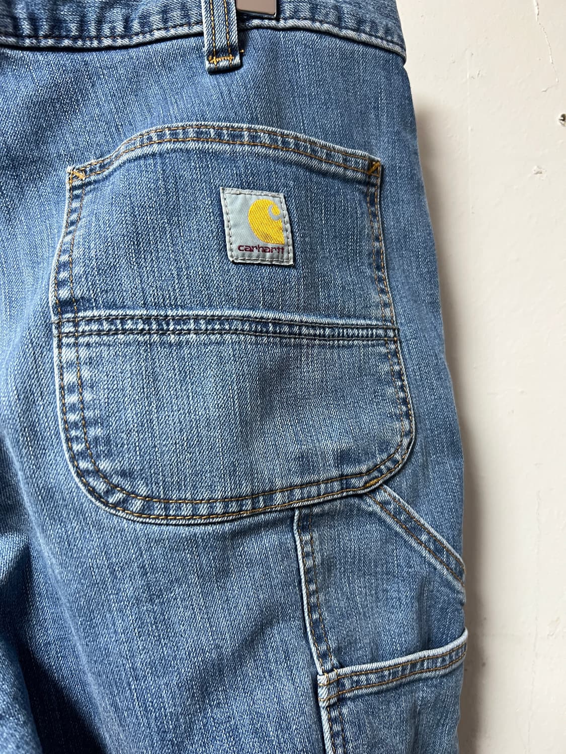 칼하트 릴렉스 핏 데님 더블니 워크 팬츠 상품이미지5