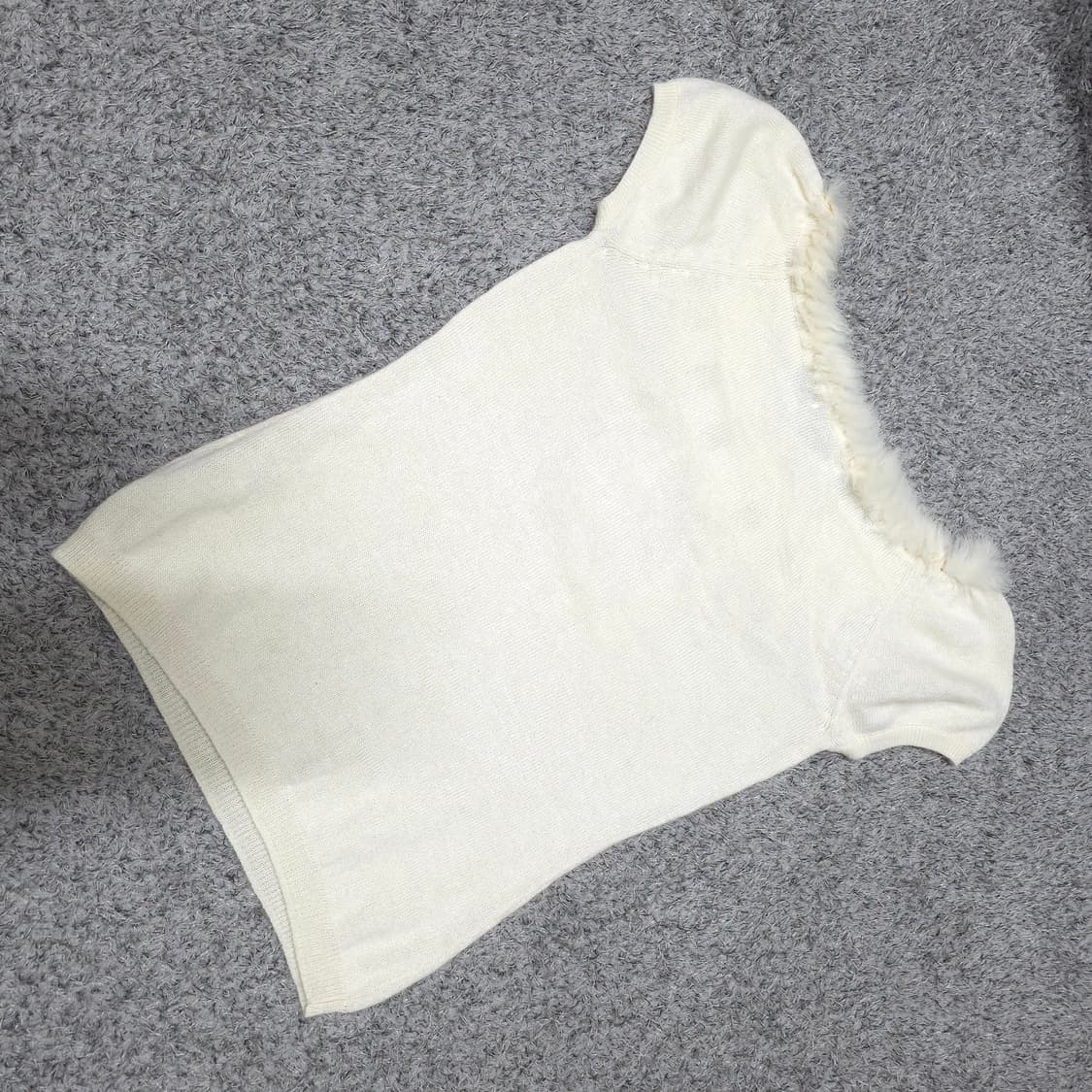 핀터 리본 퍼 앙고라 니트 딱붙 로걀탑  트랄라라 리즈리사깔 히메갸루 상품이미지6