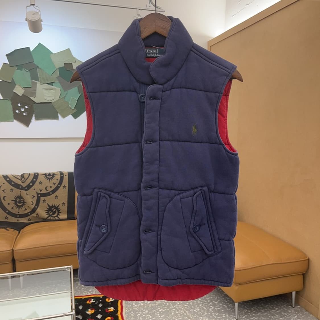 폴로 랄프로렌 Y2K 레트로 00's 딥퍼플 패딩 조끼 XS C08046 상품이미지3