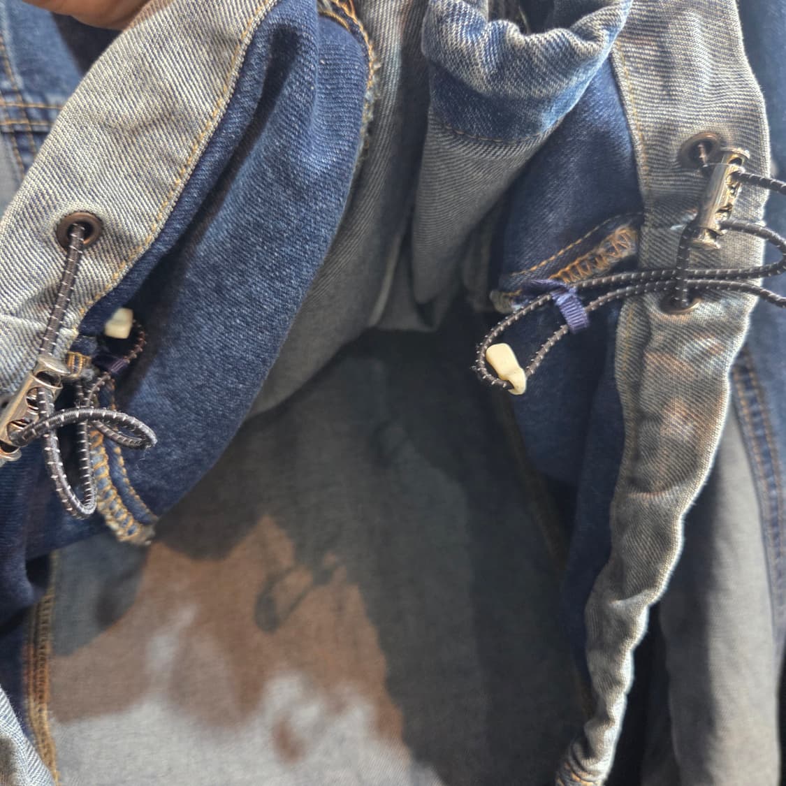 트래블 프론트 백 데님 윈드 브레이커 블루 상품이미지4