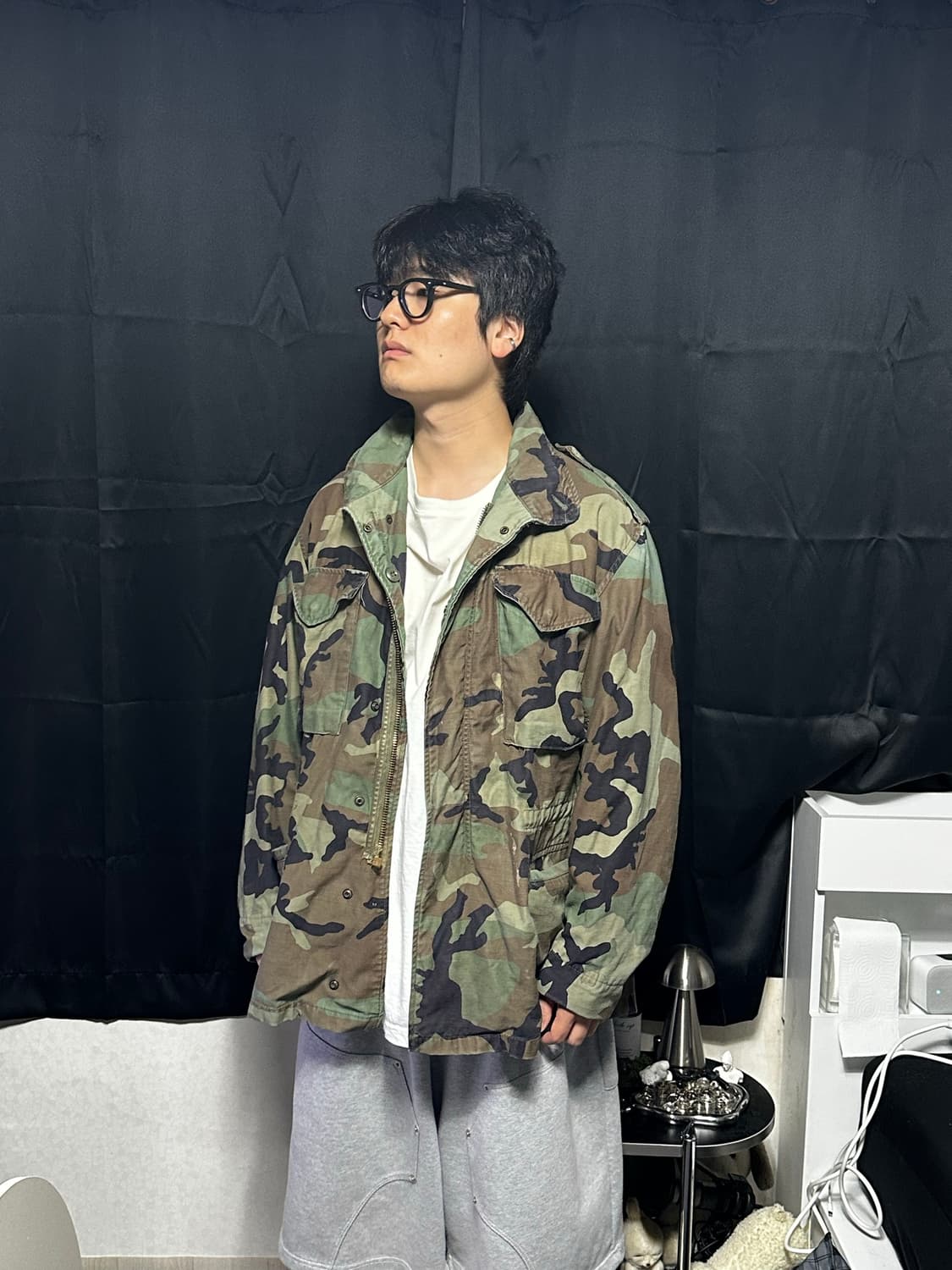 80‘s US ARMY m65 우드랜드 카모 필드 자켓 상품이미지7