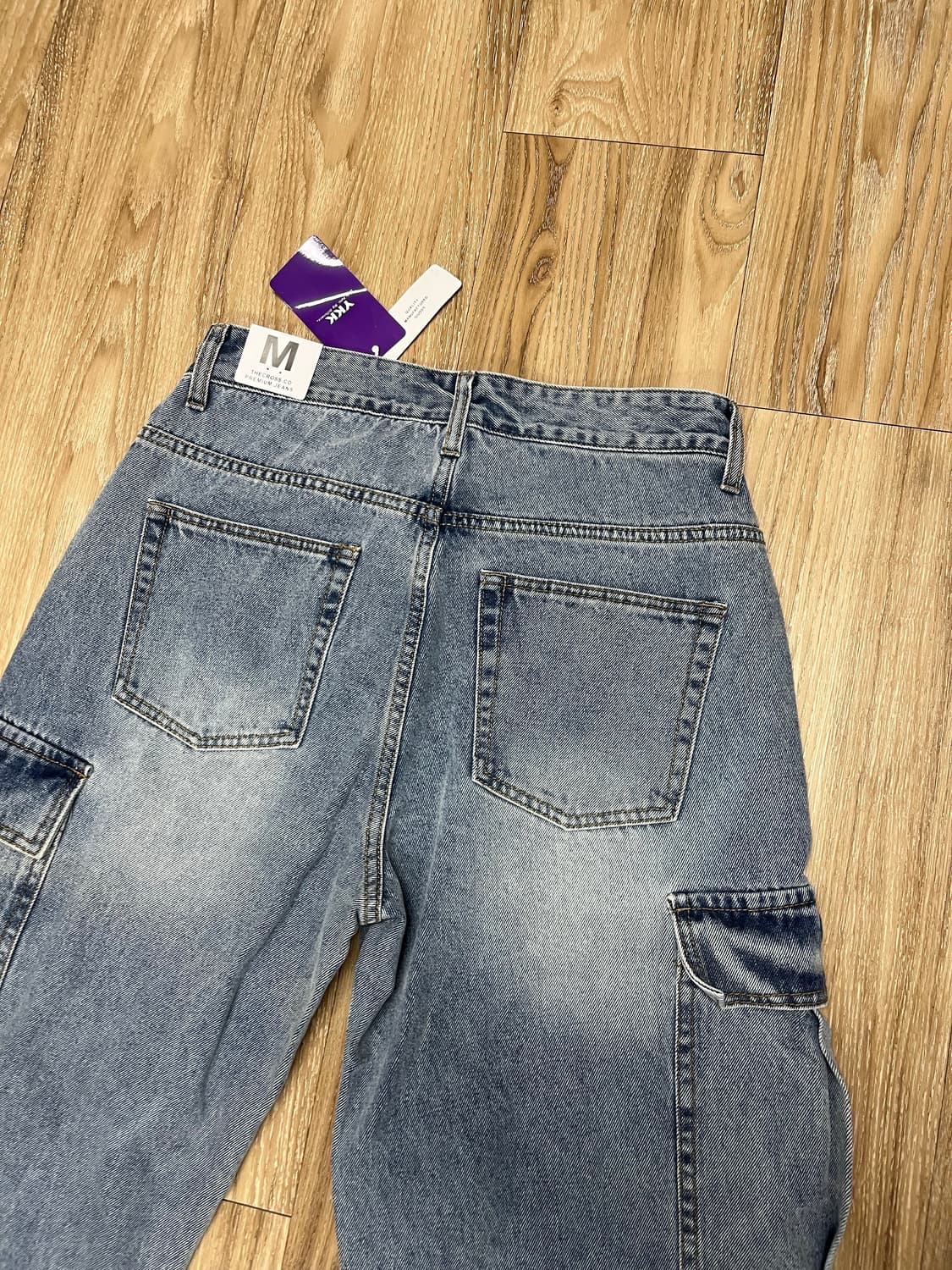 (새상품) The Cross 와이드 카고 청바지 30 상품이미지4