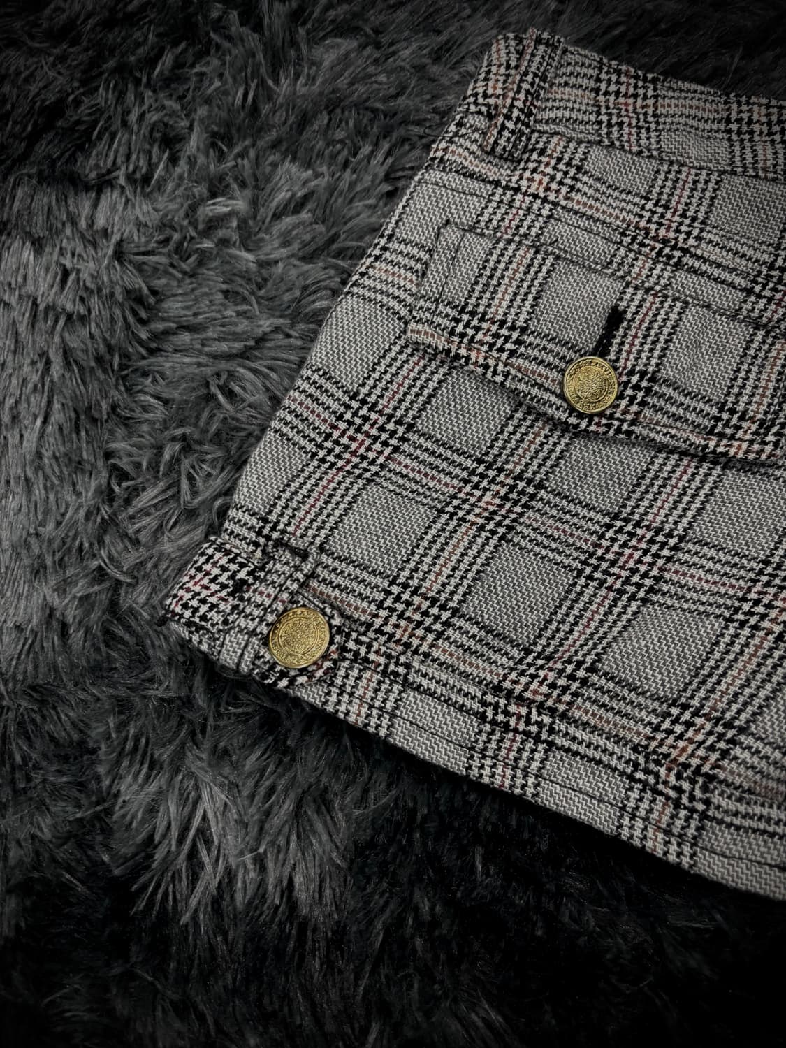 체크 금장 로우라이즈 숏팬츠 상품이미지6