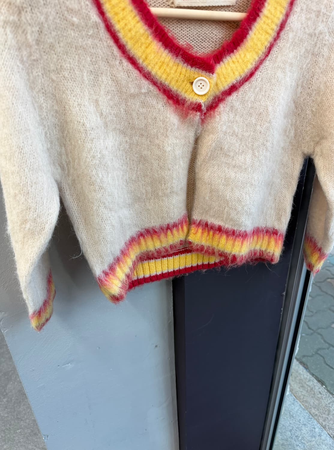 40/ 마르니 크롭 모헤어 원버튼 가디건 자켓 상품이미지6