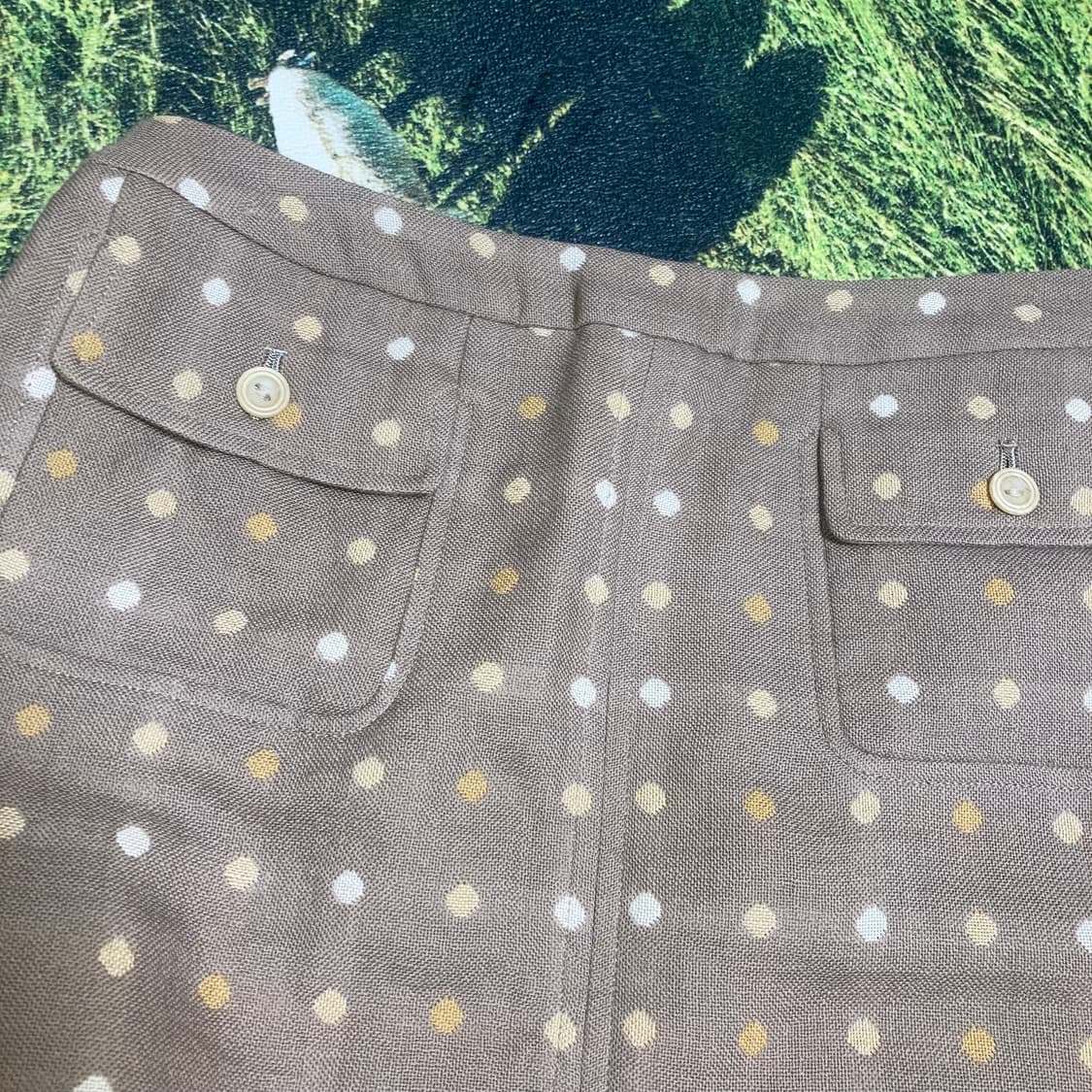 빈티지 니코앤드체크셔츠반팔블라우스 초코도트미디스커트세트 코지모리걸니혼진 상품이미지4