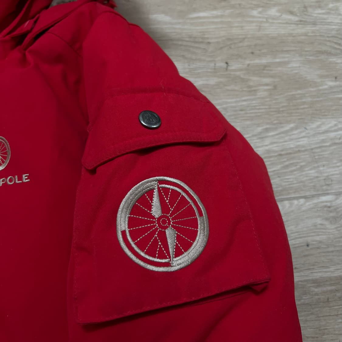 빈폴 아웃도어 덕다운 퍼후드 패딩 점퍼 [레드] S/90 상품이미지5