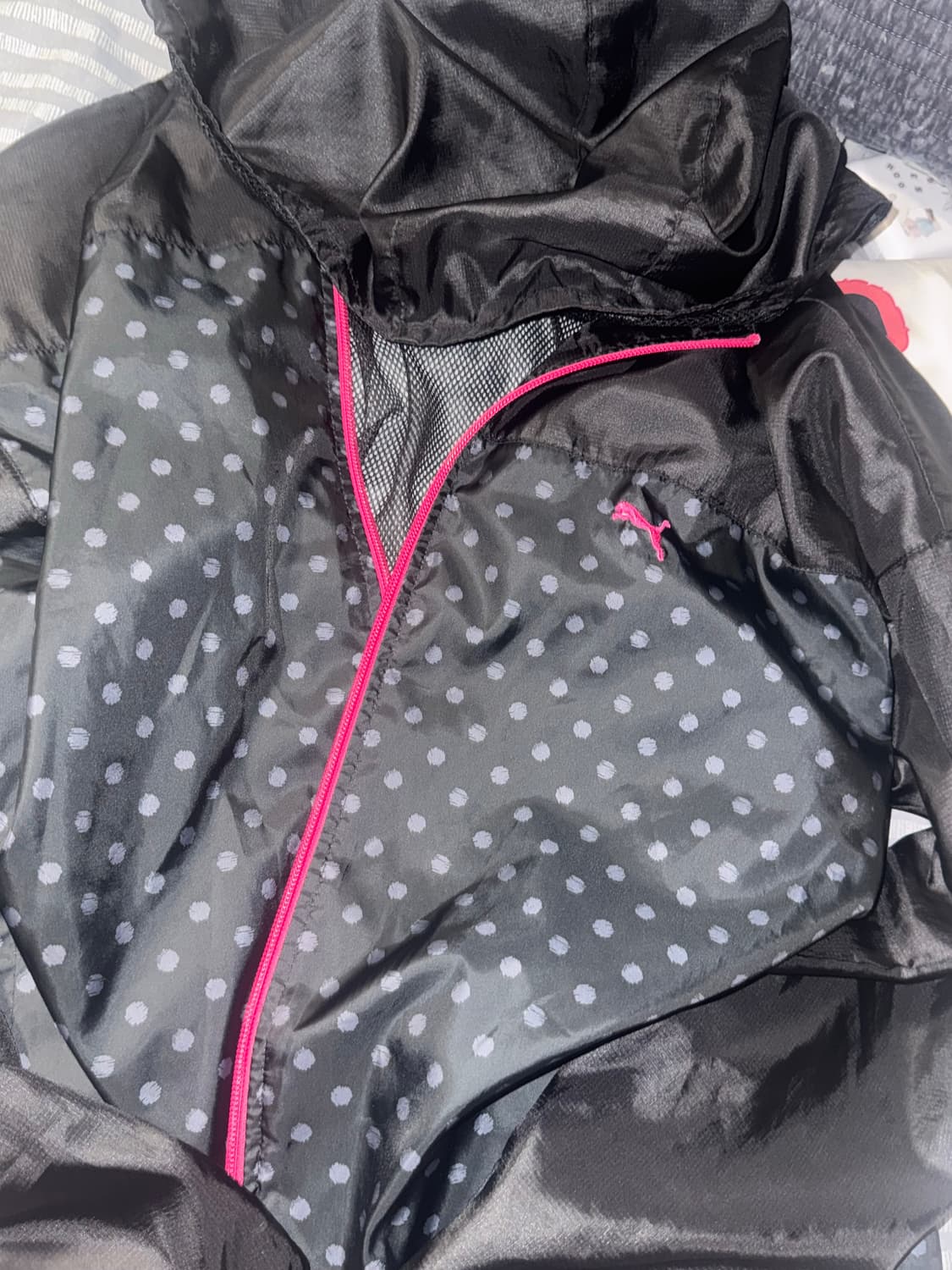 퓨마 도트 블랙 핑크 바람막이 빈티지 y2k 갸루 상품이미지1
