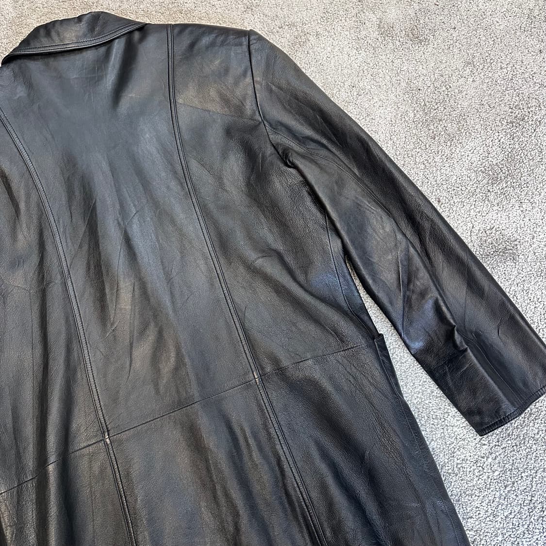 ANVORNU 빈티지 양가죽 블레이저 가죽자켓L 상품이미지10