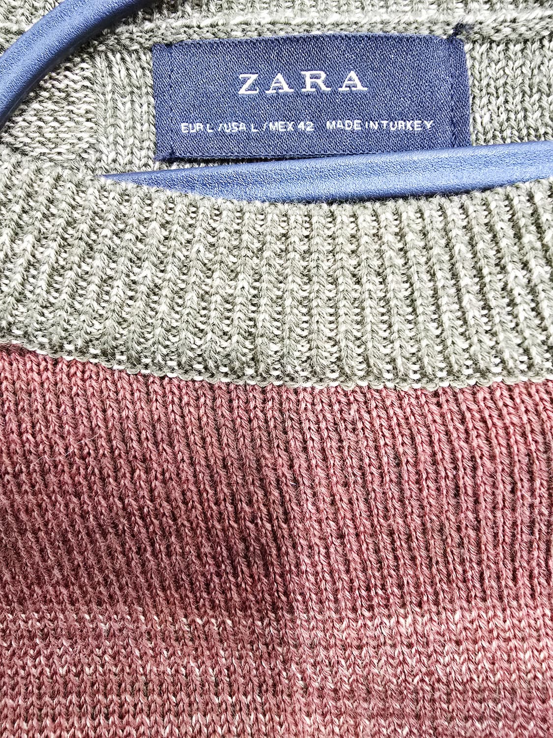 자라 패턴 니트 스웨터 브라운/카키 상품이미지9