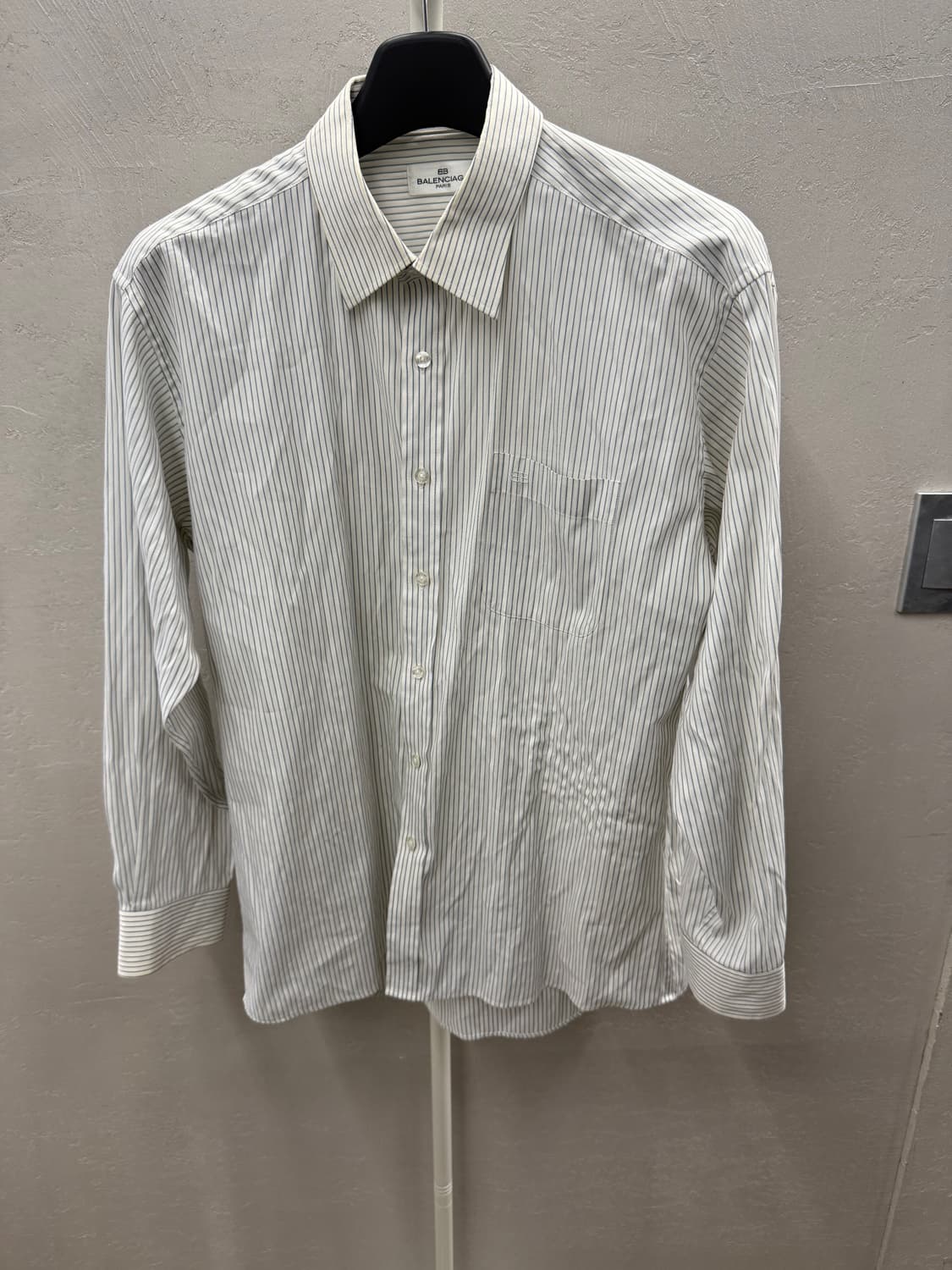 발렌시아가 파리 BB 로고 스트라이프 셔츠 상품이미지2
