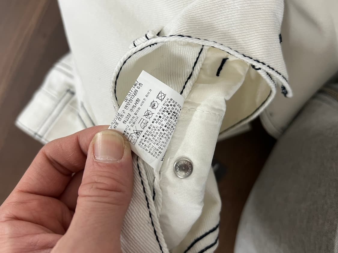 에이카화이트 더블니 와이드핏 워크웨어 데님 팬츠 상품이미지8