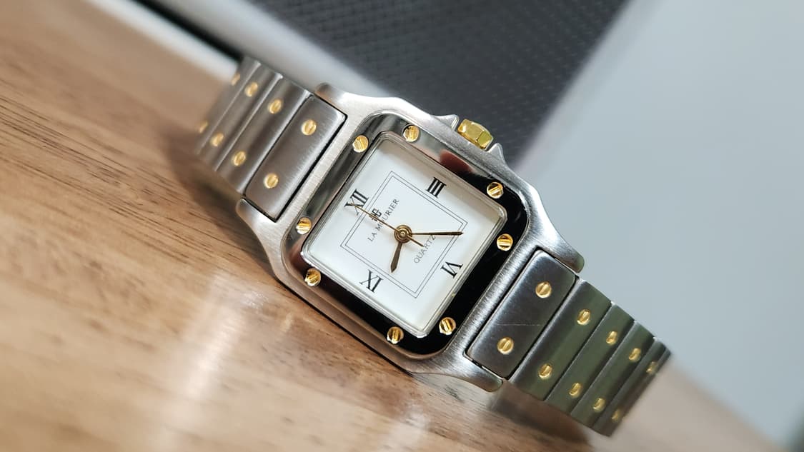 #LA MURIER 산토스 오마주 22k 골드 콤비 여성명품시계  급처 상품이미지1