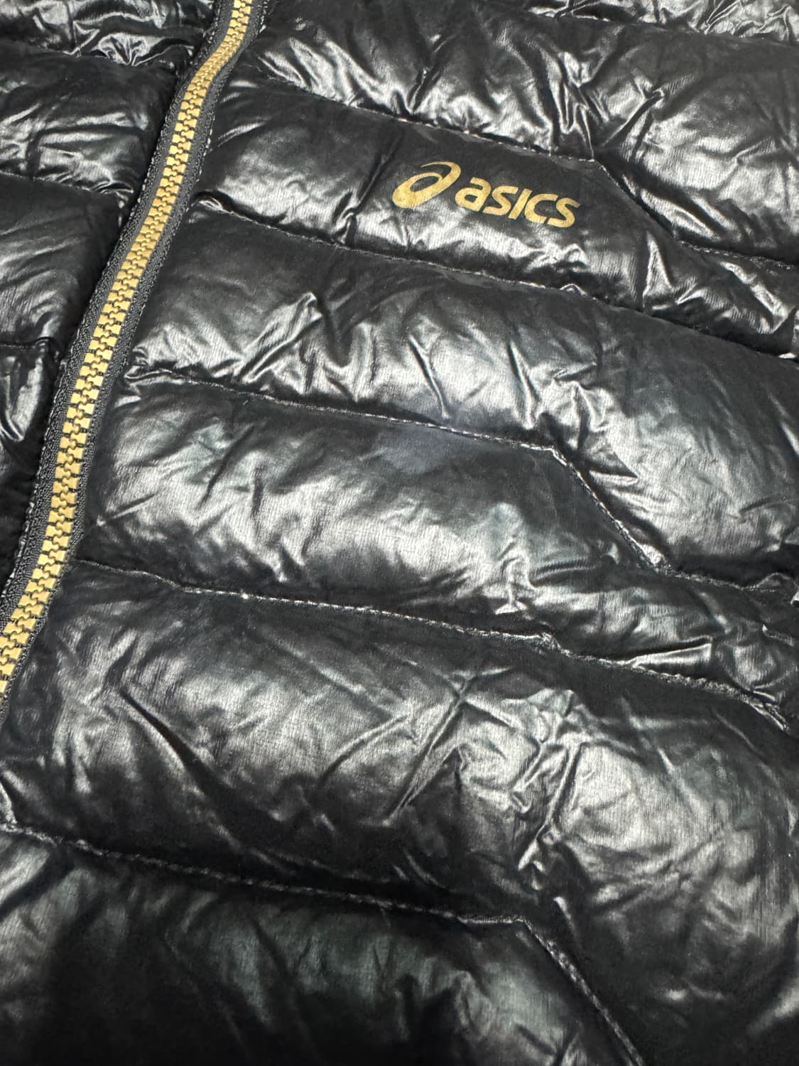 아식스 구스다운 경량 패딩 자켓 L 블랙 상품이미지6