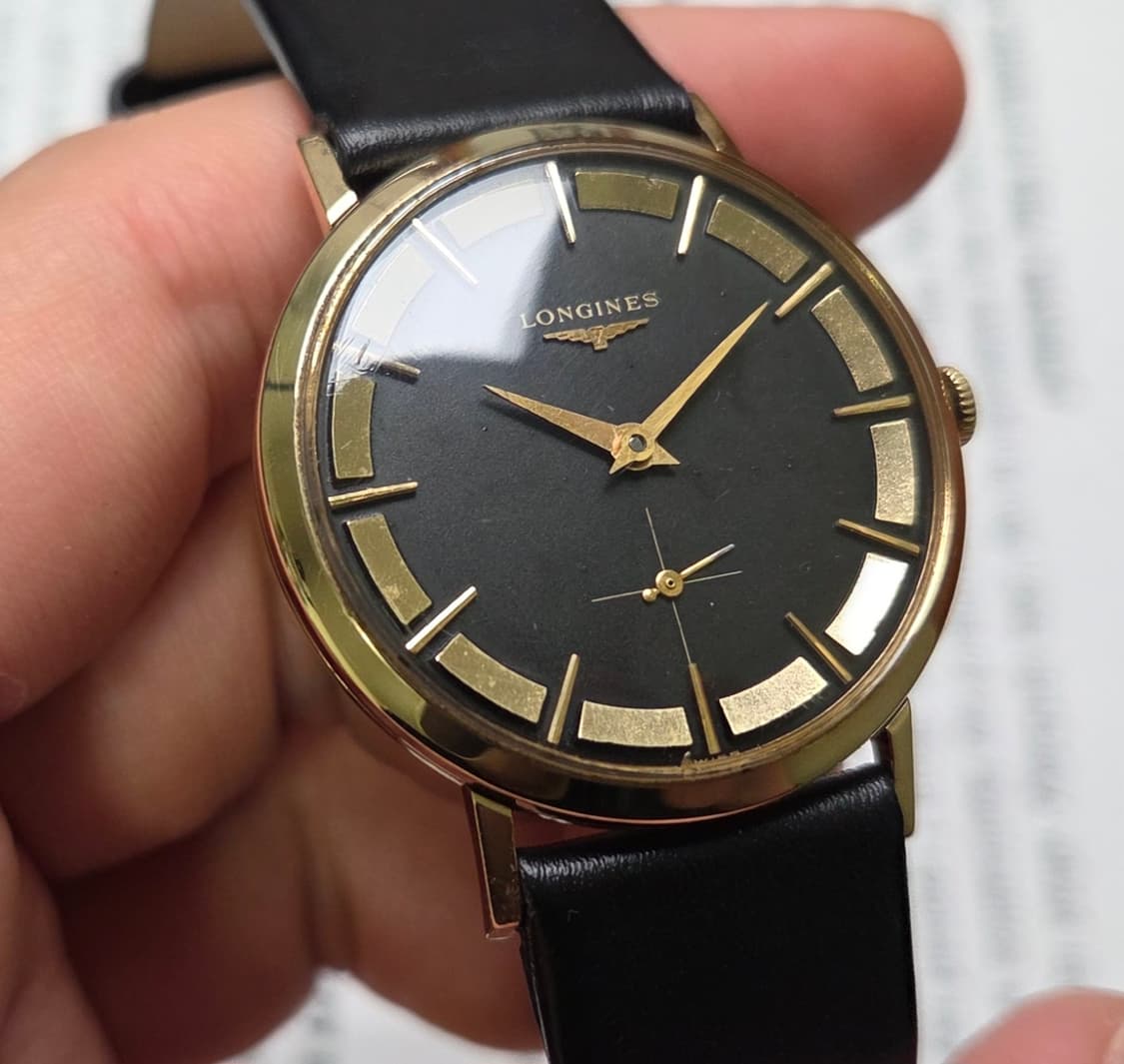 레어] 빈티지 론진 독립초침 황금날개 칼침핸즈 23Z 인하우스 수동 메커 상품이미지3