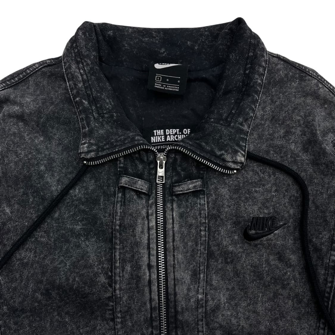 나이키 블랙자수 흑청 집업 L 상품이미지3