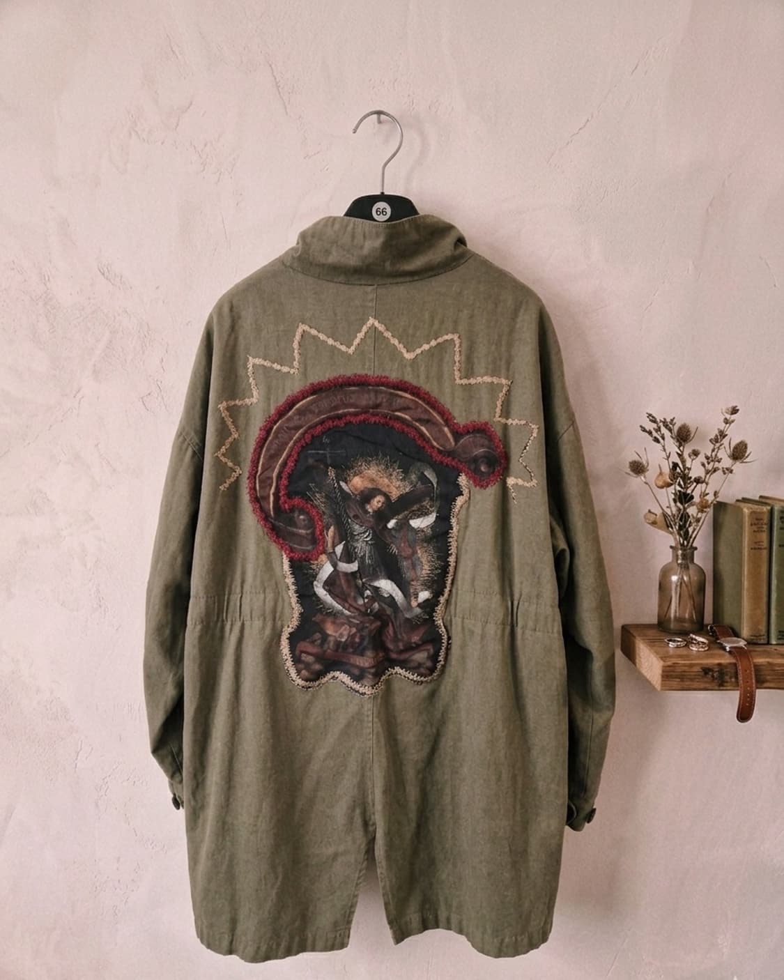 IMVELY (임블리)유니크한 자수 오버핏 야상 자켓 상품이미지2