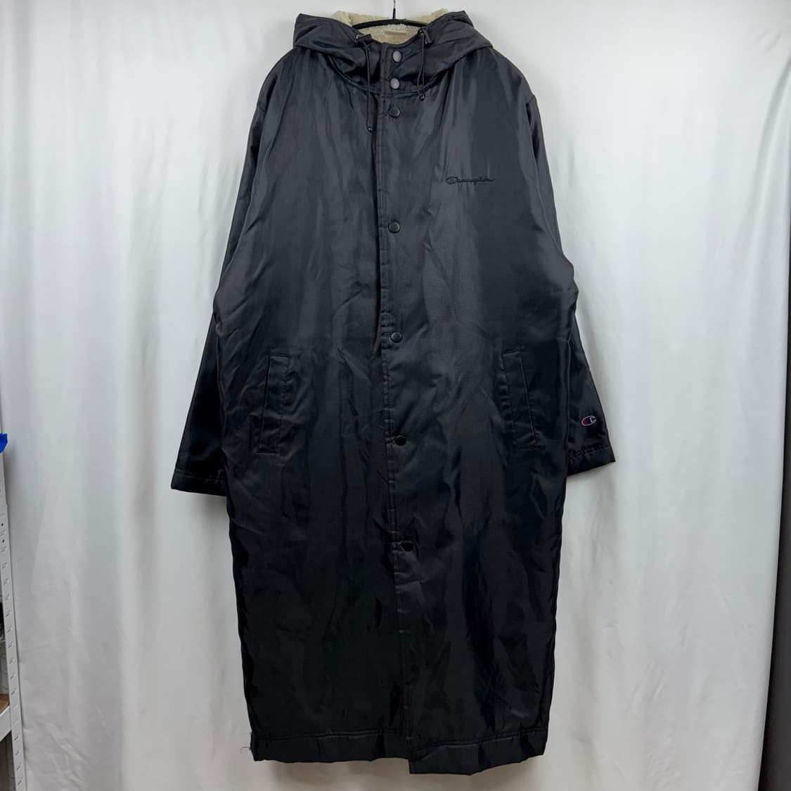 (L) 챔피온 올드스쿨 백로고 양털 돕바 블랙 상품이미지2