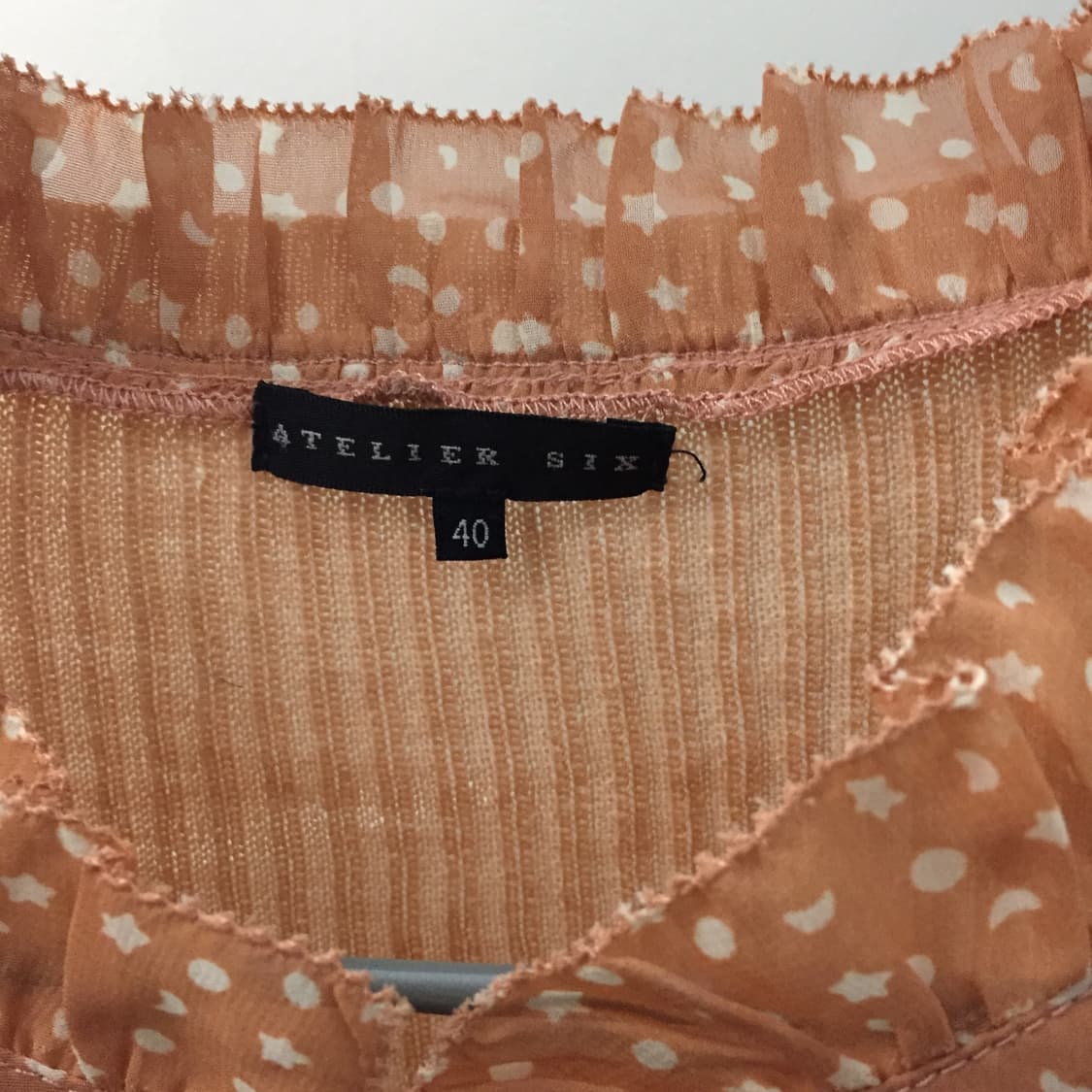 JPN Vintage 히메갸루 하구미 자몽 레이어드 블라우스 상품이미지5