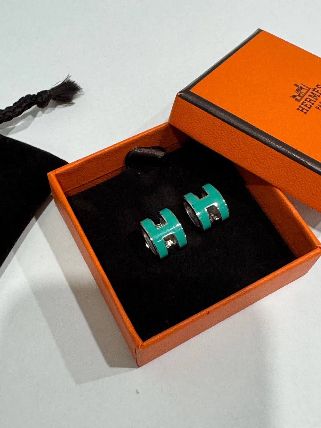 에르메스 팝아슈 귀걸이 민트 풀박스 정품 상품이미지4