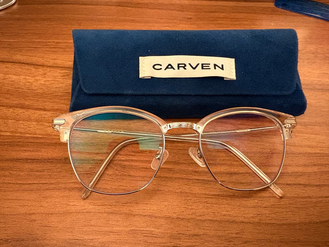 까르뱅 피치52 투명 하금테 상품이미지1