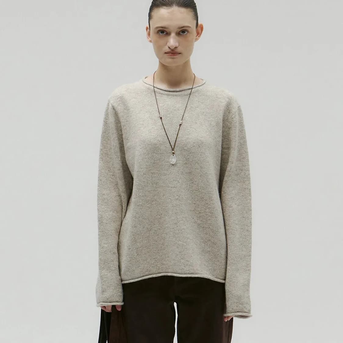 솔티페블 melange loose knit 멜란지 루즈 니트 상품이미지1