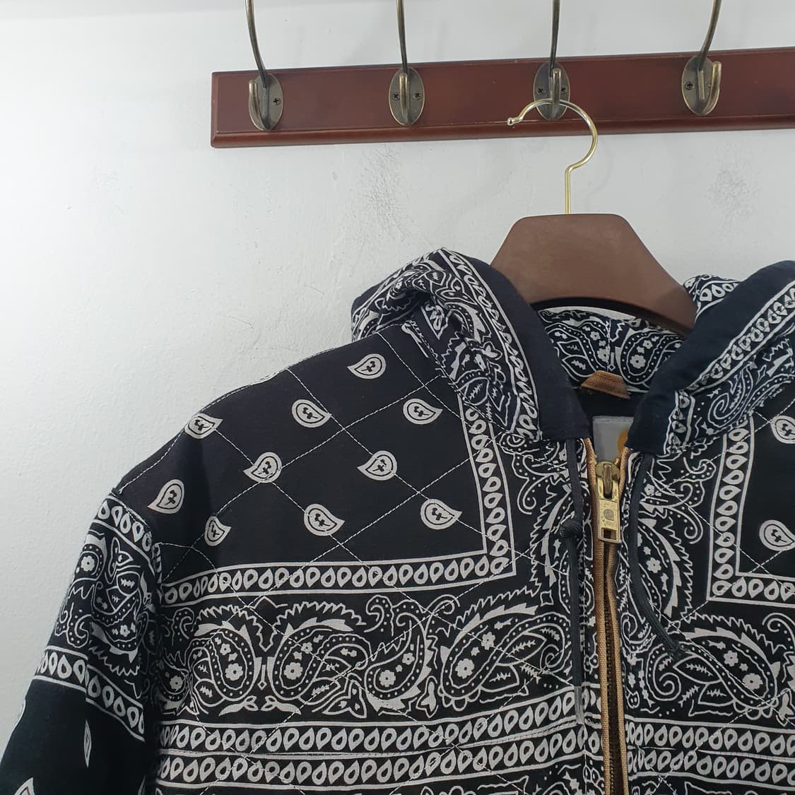 추XL-2XL 칼하트 남성 오버핏 빈티지 반다나 페이즐리 후드 자켓 상품이미지3