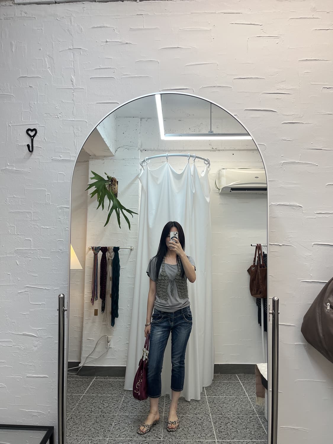 스키니핏 칠부 데님 팬츠 상품이미지4