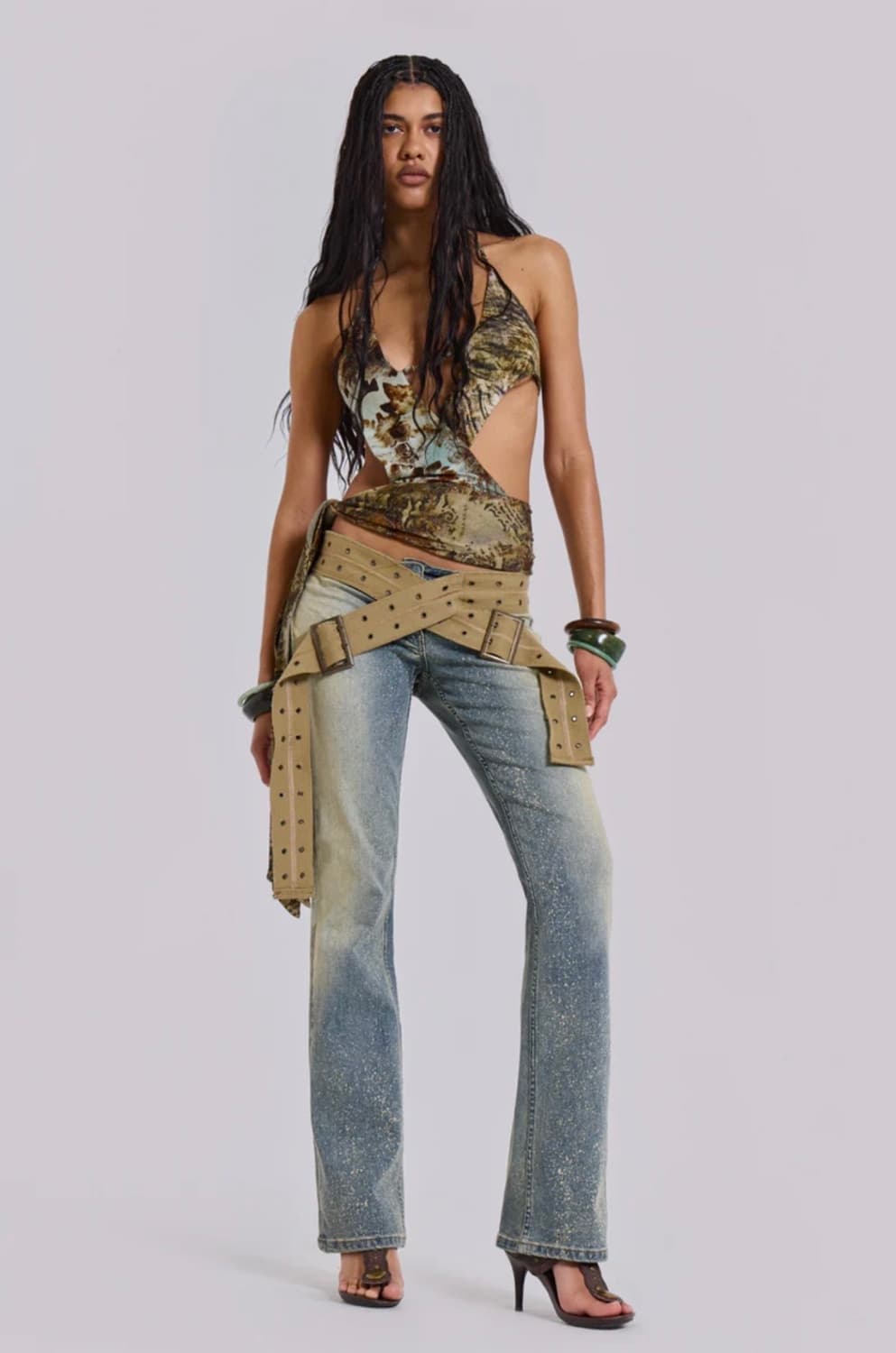 Strap Up Stonewash Jeans 28 상품이미지1