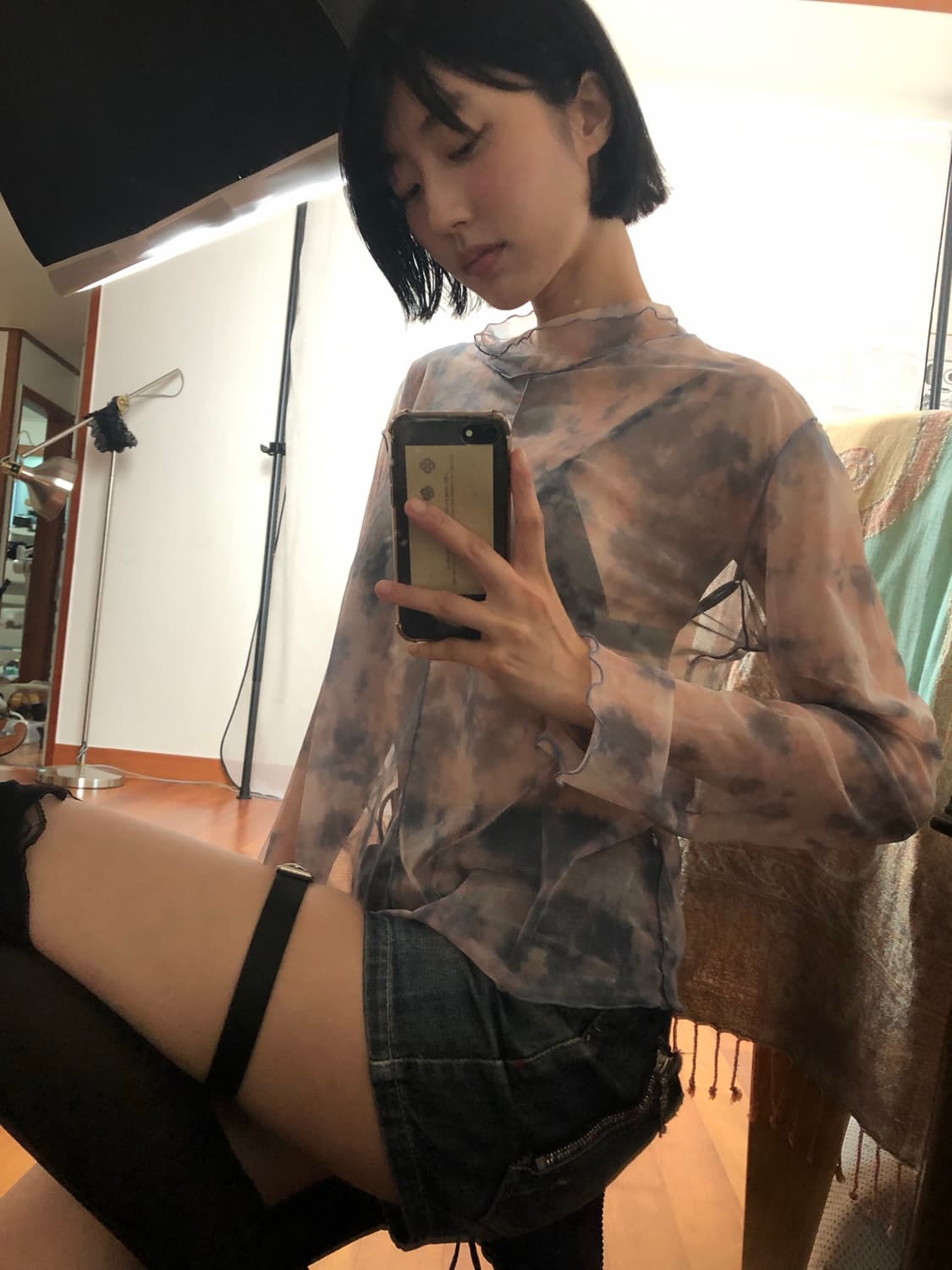 tie-dye mesh top 상품이미지4