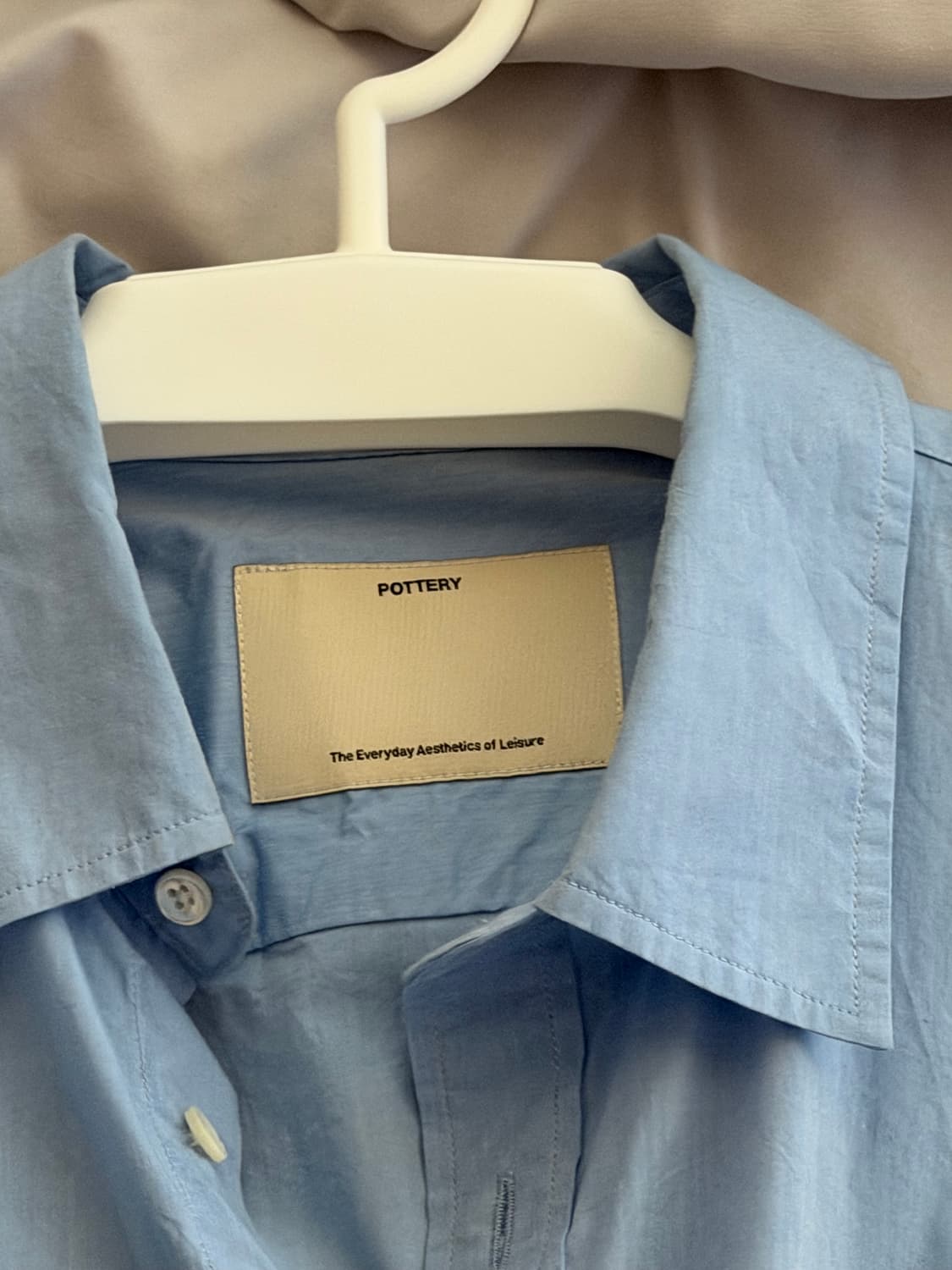 포터리 컴포트 셔츠 sax 하늘색 2사이즈 상품이미지2