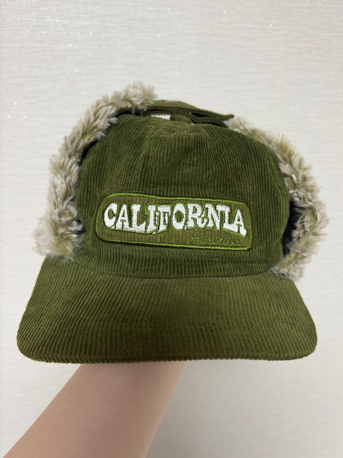 그린 코듀로이 군밤모자 트루퍼햇 상품이미지1