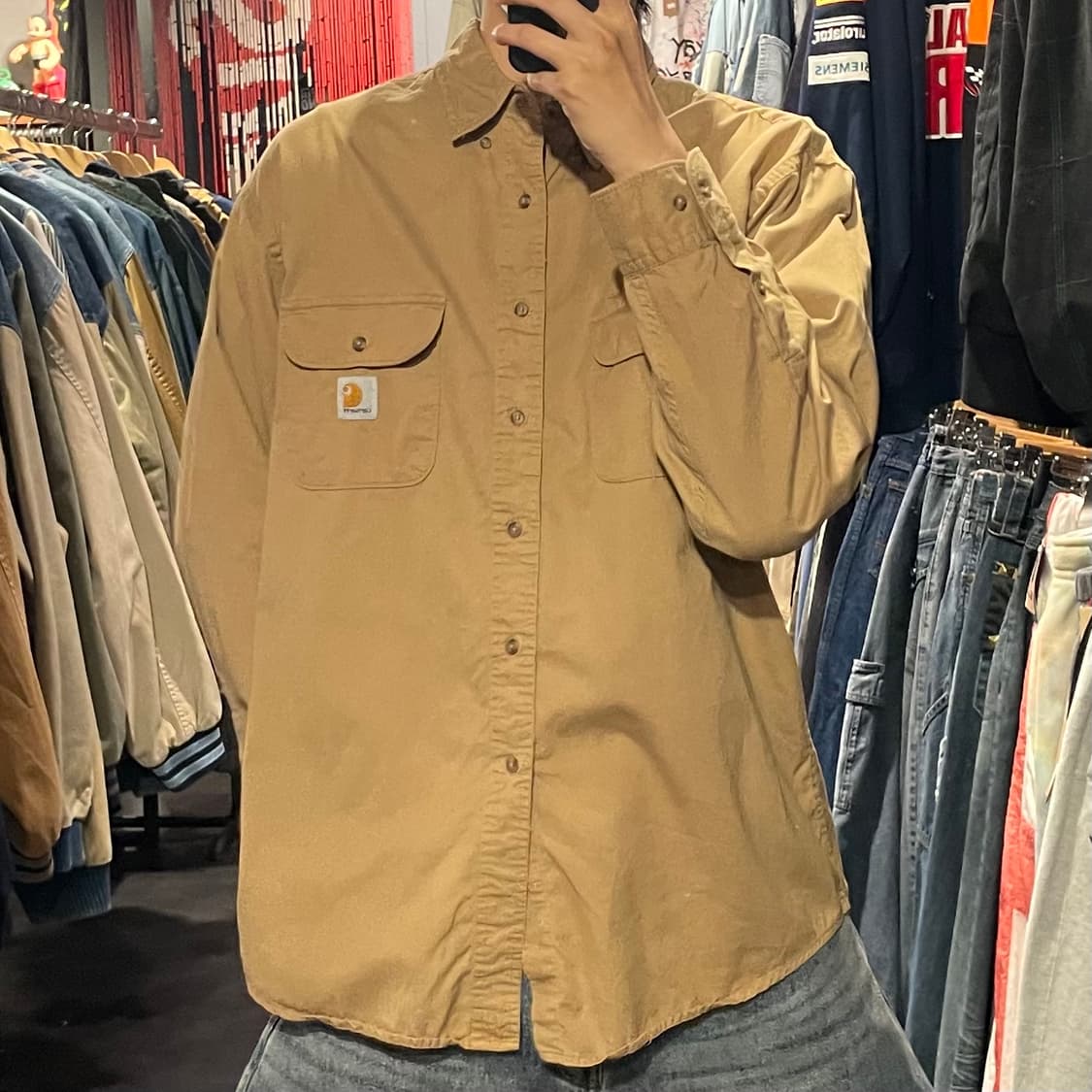 [IM] carhartt 칼하트 베이지 긴팔 셔츠 상품이미지3