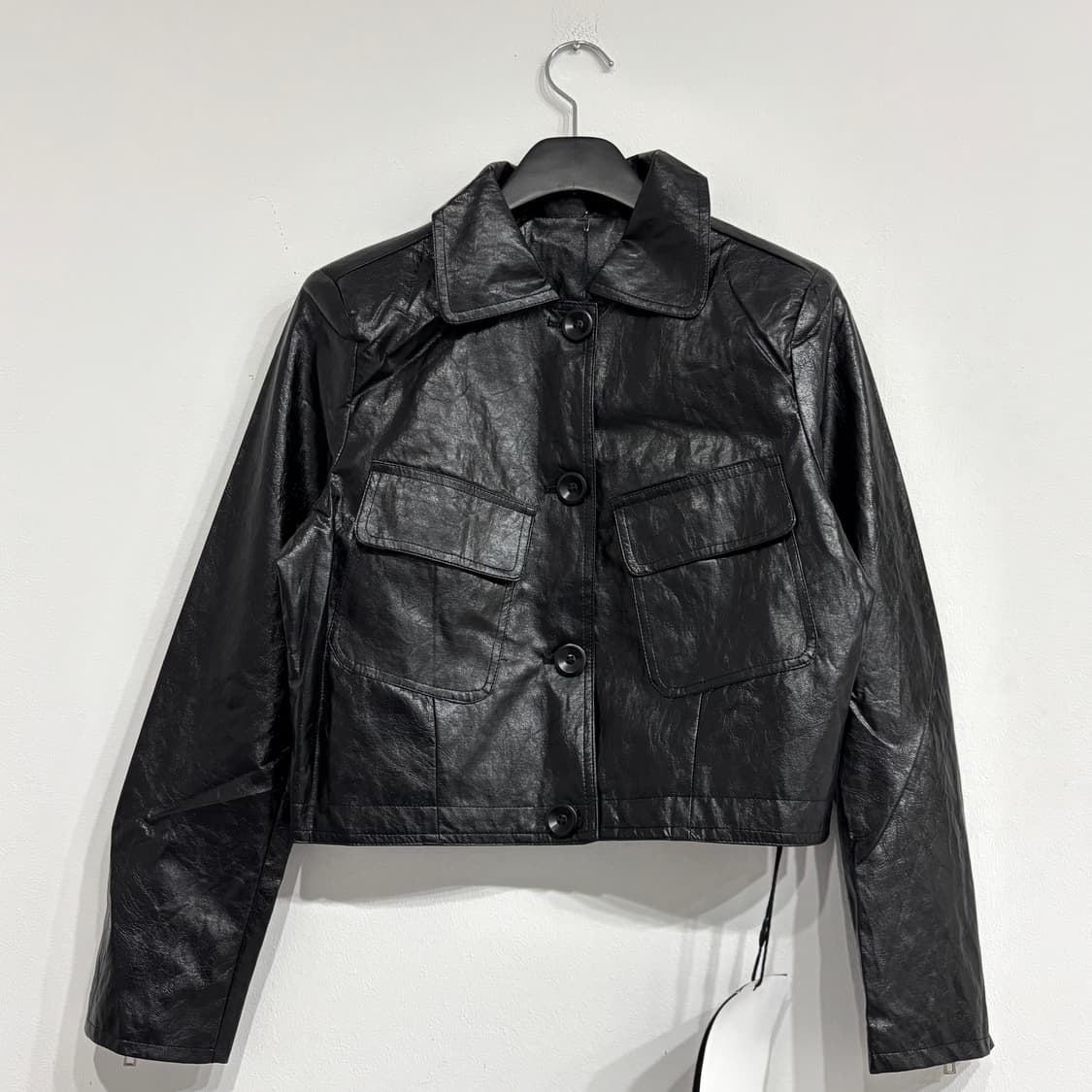 [새상품] 크롭 레더 가죽 자켓 2디자인 상품이미지1