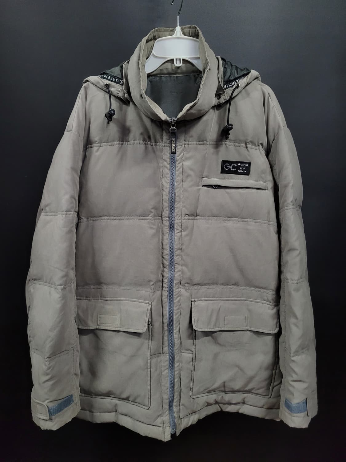 GREEN CLUBS 그린클럽 빈티지 다운 후드 패딩 자켓  상품이미지7