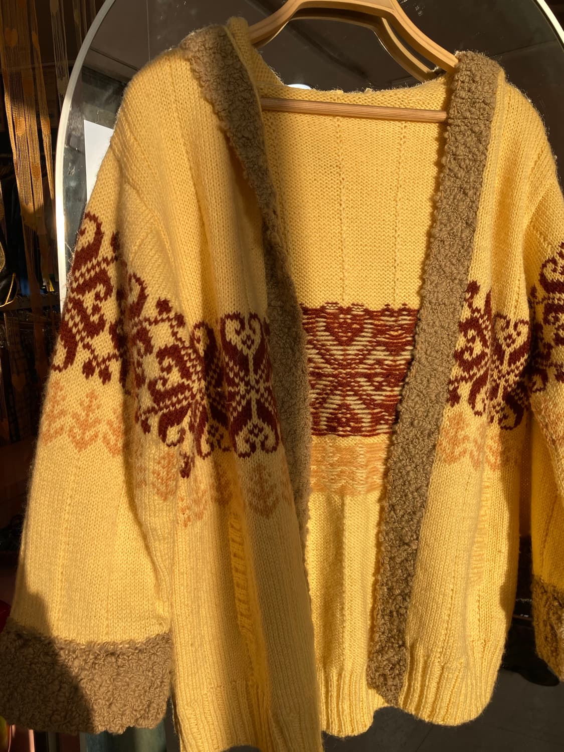 버터 패턴 후디 노르딕 니트 가디건 상품이미지2