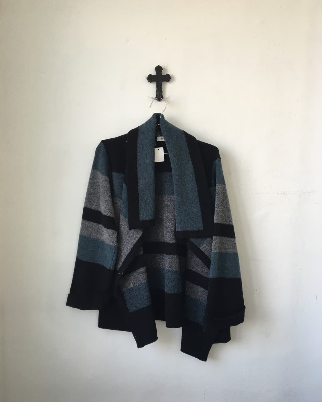 Pattern drape open cardgian 상품이미지2