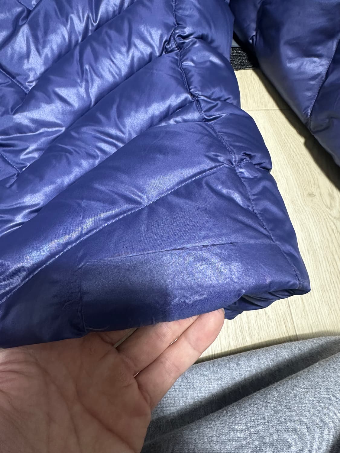 노스페이스 700 퍼 후드 숏패딩 L 상품이미지4