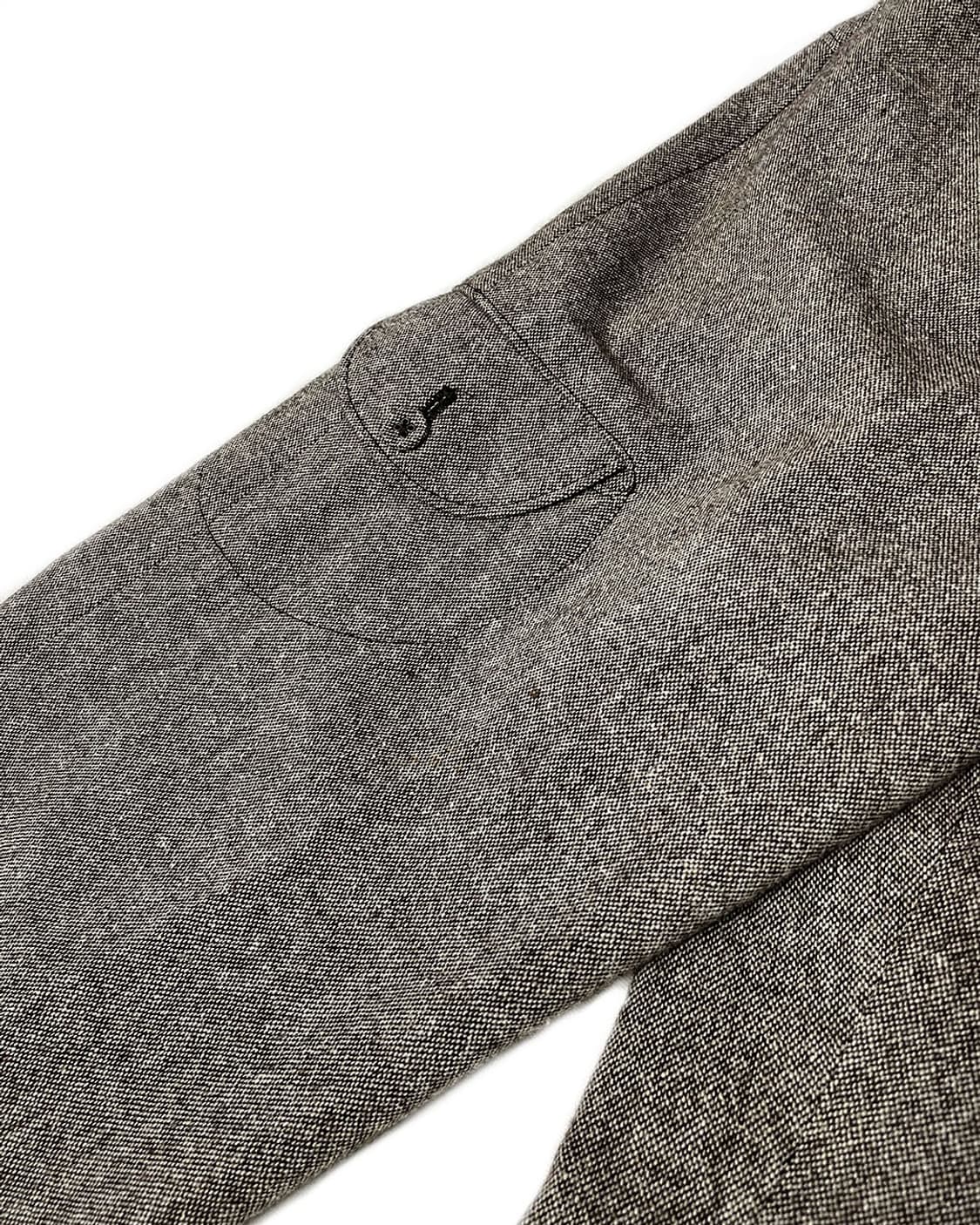 Hiroko Koshino 레더 벨트 울 카프리팬츠  상품이미지6