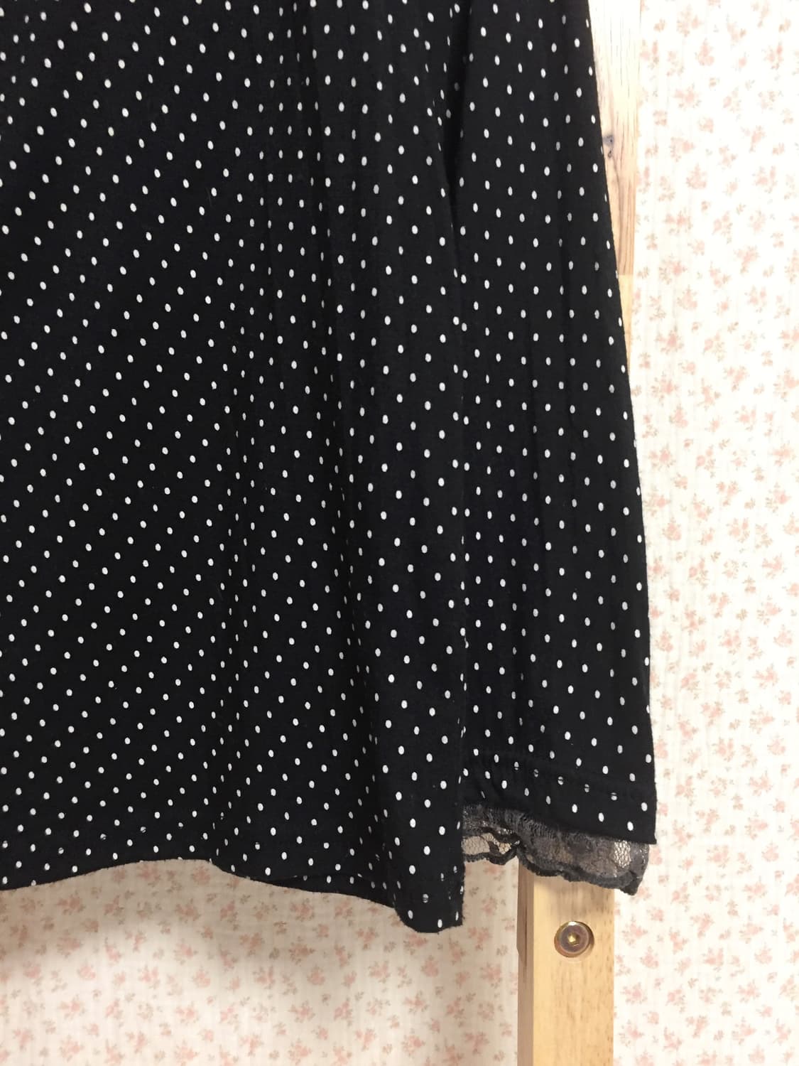 빈티지 모리걸 포춘쿠키 도트 레이스 슬리브 상품이미지3