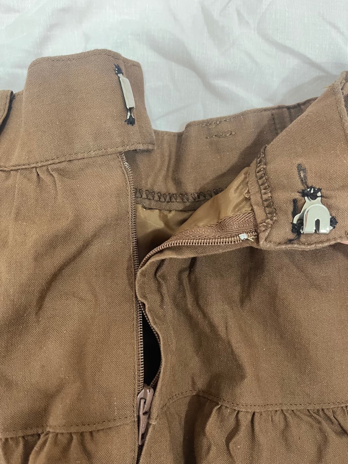 모리걸 하구미 브라운 미디스커트 상품이미지4