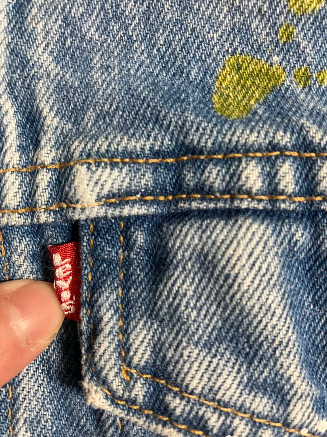 90s 리바이스 트러커 자켓 리메이크 핸드 페인팅 상품이미지3