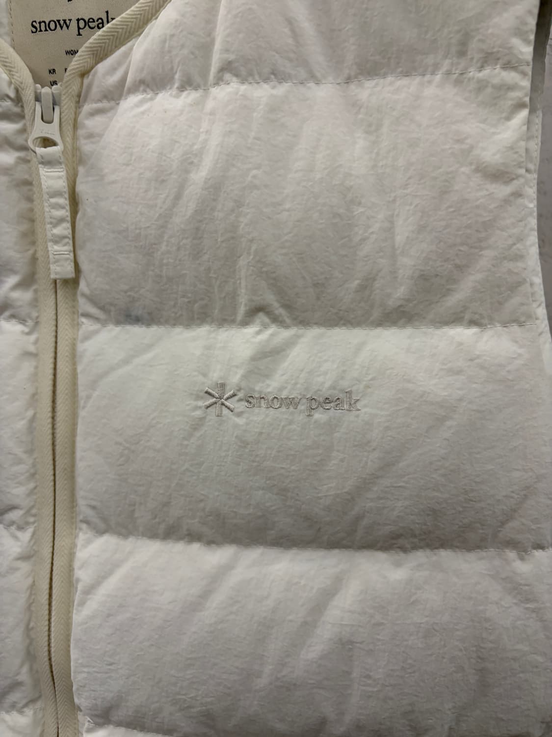스노우피크 라이트다운 패딩 베스트 아이보리 XS 상품이미지3